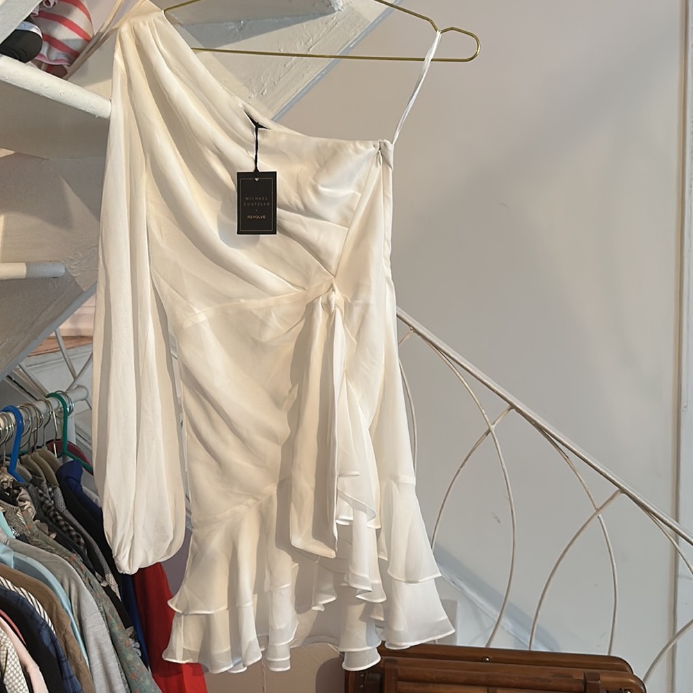 Michael Costello x Revolve Sunny Mini Dress White NWT - Picture 9 of 10